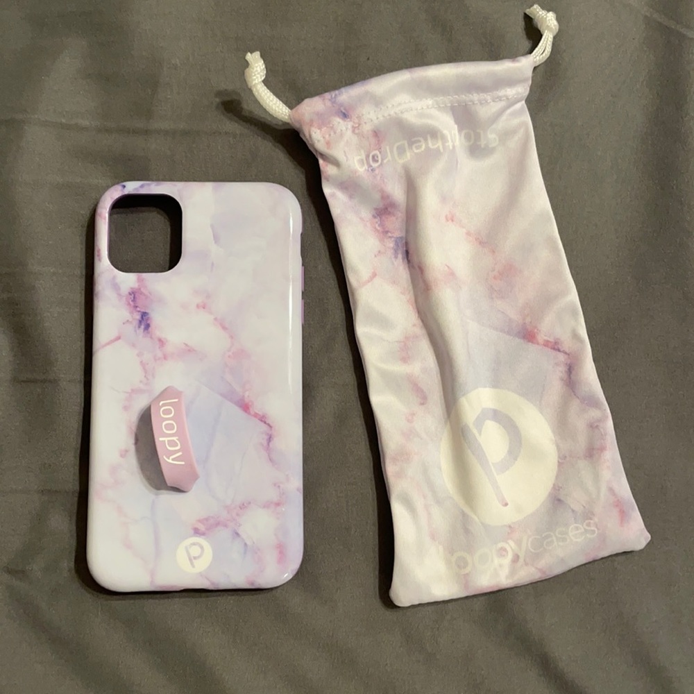 NWOT - IPhone 11 Pro Loopy Case - Purple Marble